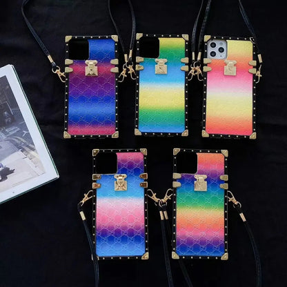 Square gradient color phone case and Airpods case lbcase