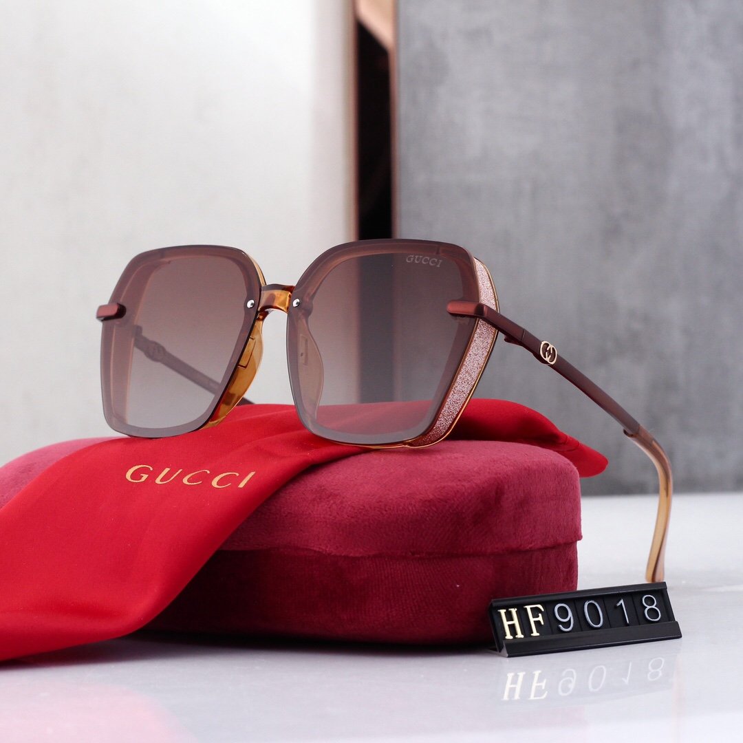 5 COLORS SQUARE FRAME SUNGLASSES lbcase