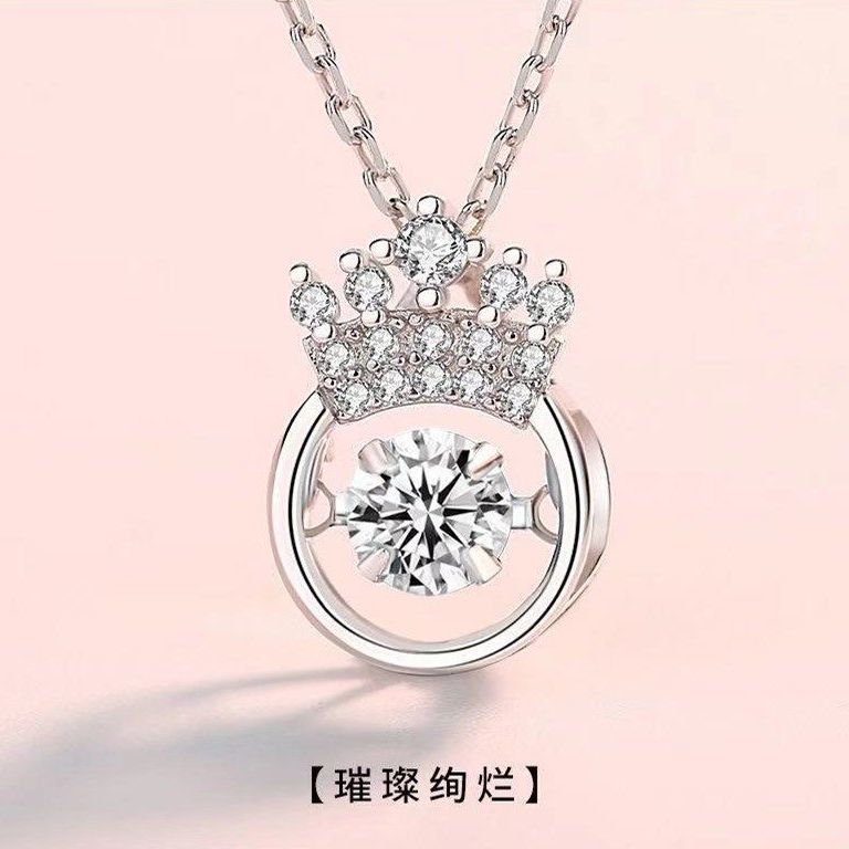 95 sterling silver necklace female ins clavicle pendant lbcase