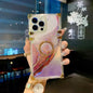 Simple Rhinestone  transparent square phone case lbcase