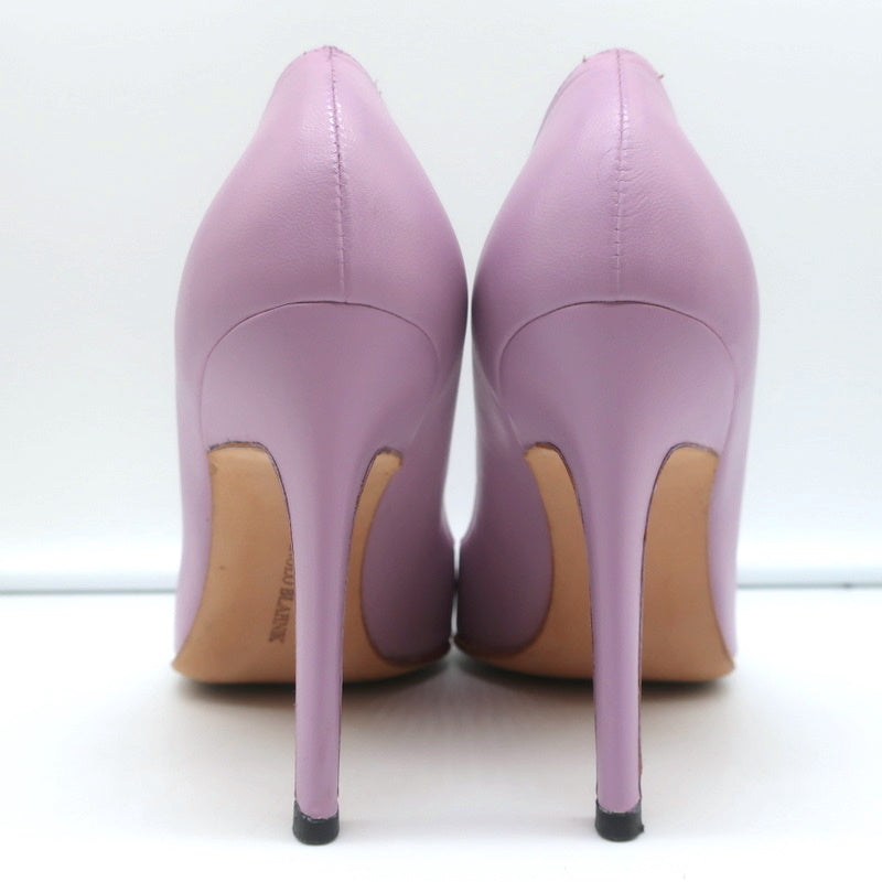 Manolo Blahnik Pumps Lavender Leather Size 36 Pointed Toe Heels