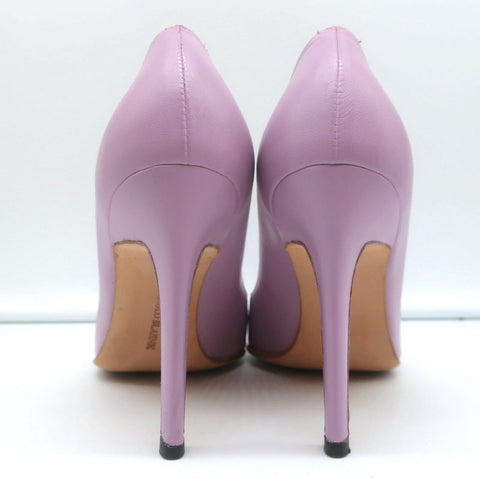 Manolo Blahnik Pumps Lavender Leather Size 36 Pointed Toe Heels