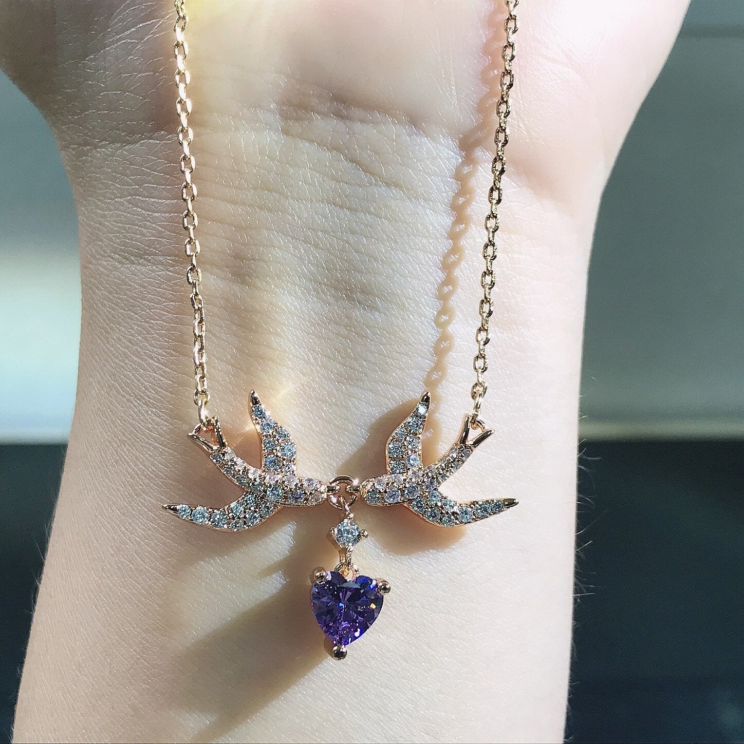 Fashion Lady Amethyst Necklace lbcase