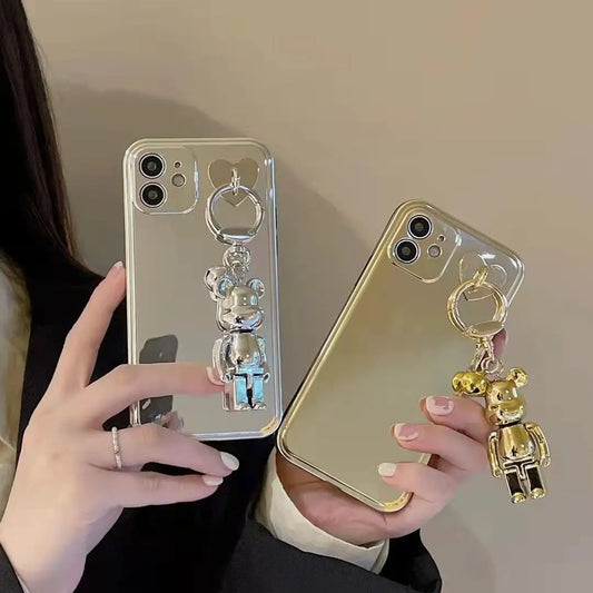 Electroplating Doll Pendant Phone Case for iphone lbcase