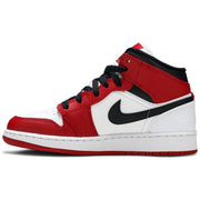 Nike Air Jordan 1 Mid GS 'Chicago white toe'.