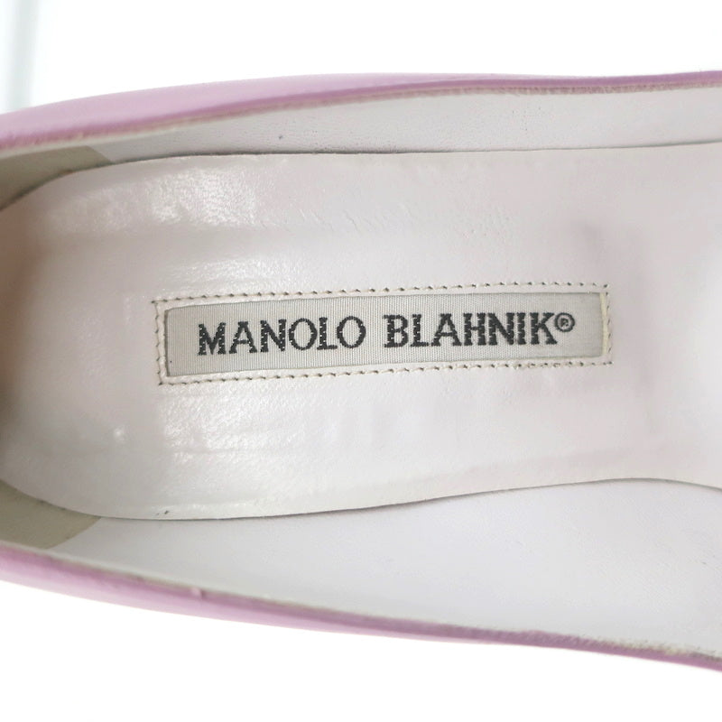 Manolo Blahnik Pumps Lavender Leather Size 36 Pointed Toe Heels