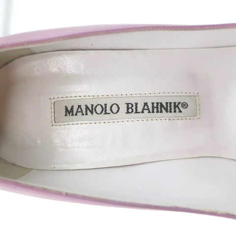 Manolo Blahnik Pumps Lavender Leather Size 36 Pointed Toe Heels