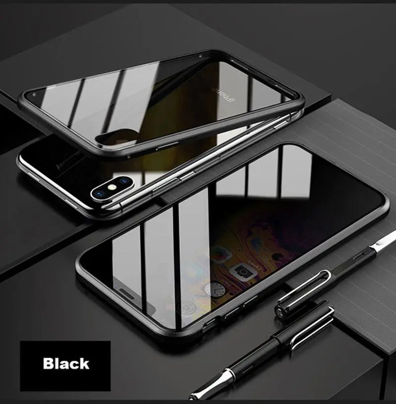 Magnetic tempered glass case lbcase
