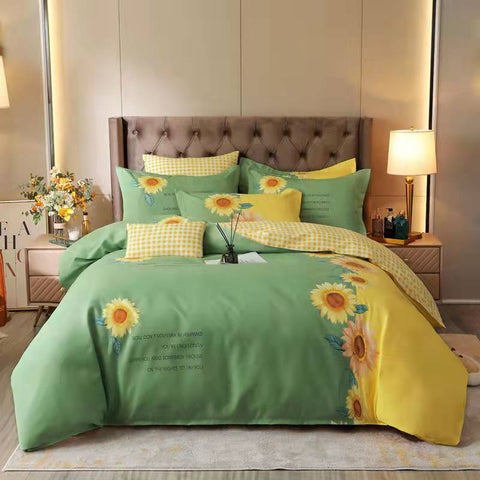 100% thick Skin-friendly cotton four-piece quilt cover  new product