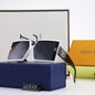 5 COLORS Square HOLLOWING V SHAPE SUNGLASSES lbcase