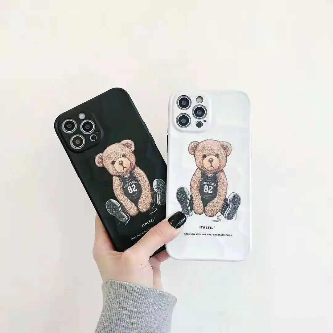 3D Cute baby bear soft phone case lbcase
