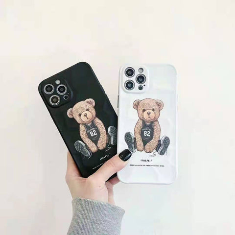 3D Cute baby bear soft phone case