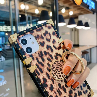 Fashion Leopard Print square phone case lbcase