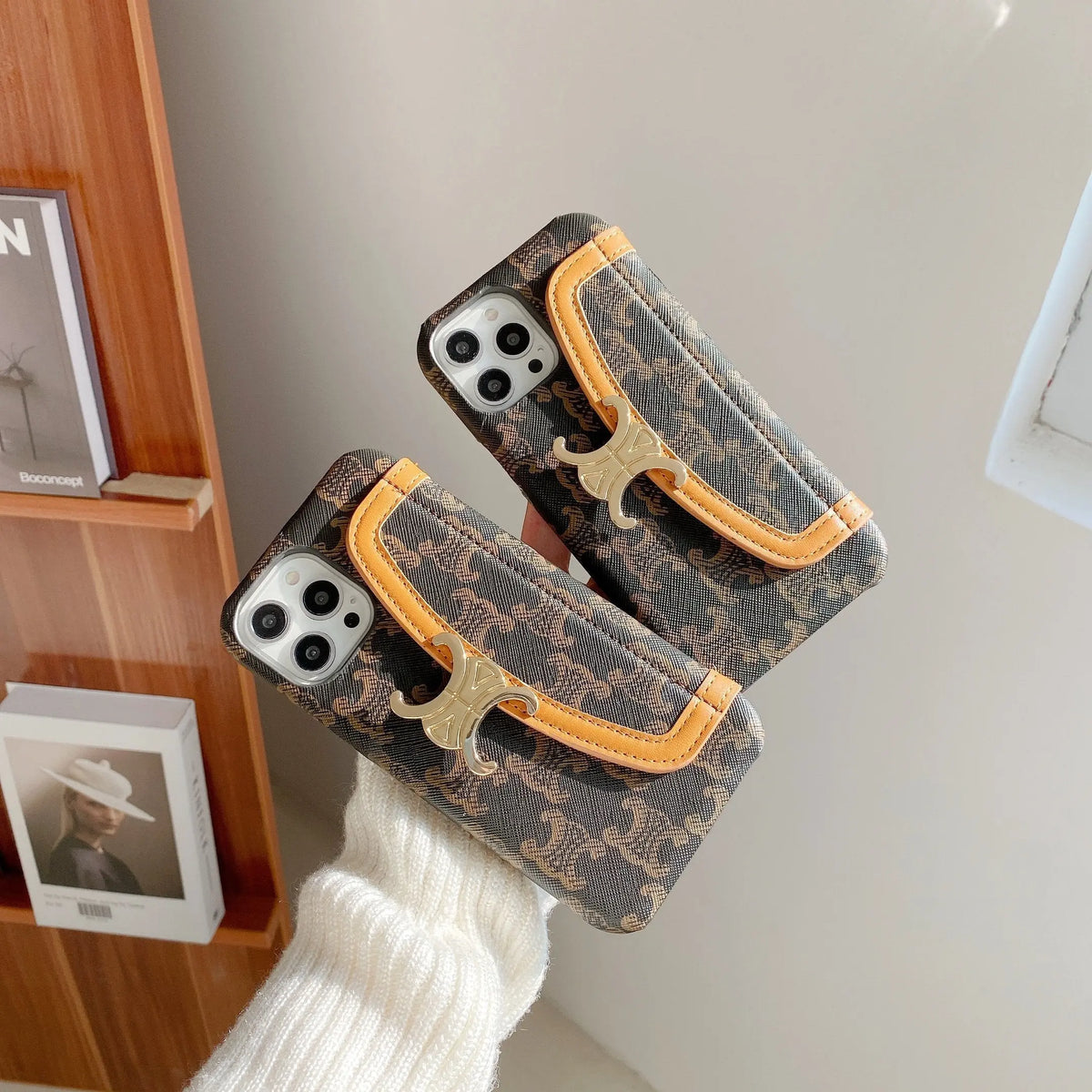 Metal button card package mobile phone case lbcase