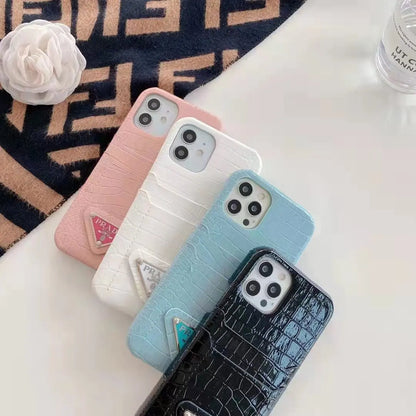 Luxury leather card pocket protective phone case for iphone lbcase