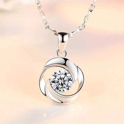 95 sterling silver necklace female ins clavicle pendant lbcase