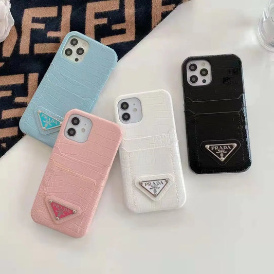 Luxury leather card pocket protective phone case for iphone lbcase