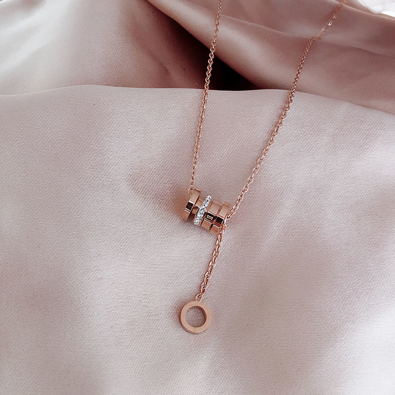 Fading titanium steel waist pendant necklace lbcase