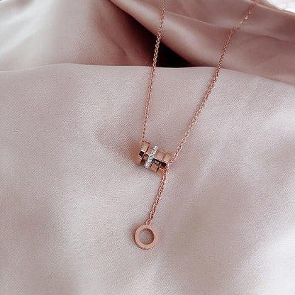 Fading titanium steel waist pendant necklace lbcase