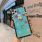 Colorful retro flower square phone case lbcase