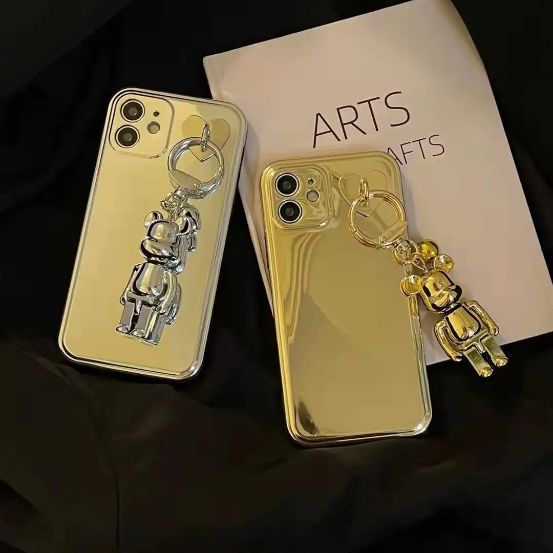 Electroplating Doll Pendant Phone Case for iphone lbcase