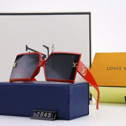 5 COLORS Square HOLLOWING V SHAPE SUNGLASSES lbcase