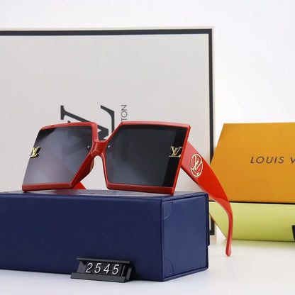 5 COLORS Square HOLLOWING V SHAPE SUNGLASSES lbcase