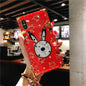Luxury rabbit square phone case for Samsung lbcase