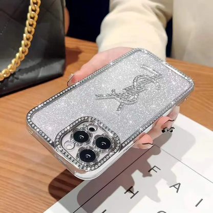 Sparkling pink rhinestone phone case lbcase