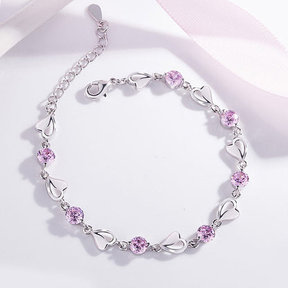 Four-leaf clover silver bracelet lbcase