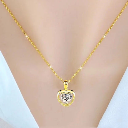 18k yellow gold necklace clavicle chain lbcase