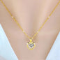 18k yellow gold necklace clavicle chain lbcase