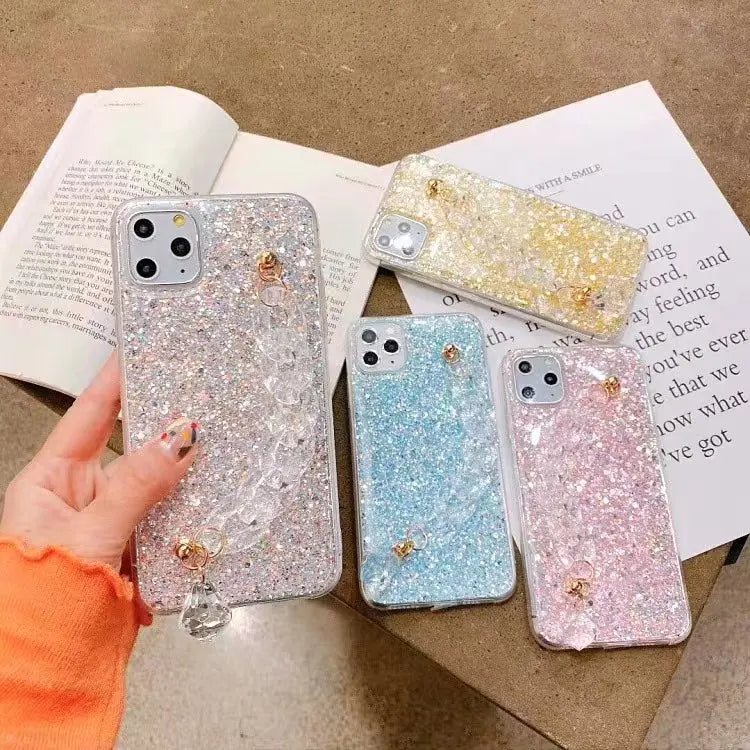 Sequined crystal wristband phone case lbcase