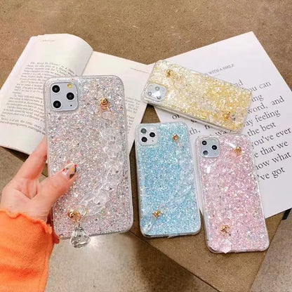 Sequined crystal wristband phone case lbcase