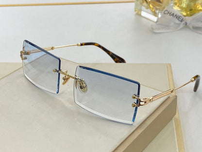 6 COLORS CONJOINED LENS RIMLESS SUNGLASSES lbcase