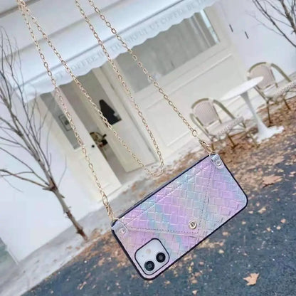 Multicolor card bag chain phone case  For iphone lbcase
