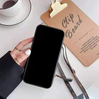 Retro Slanted back card bag phone case For iphone lbcase