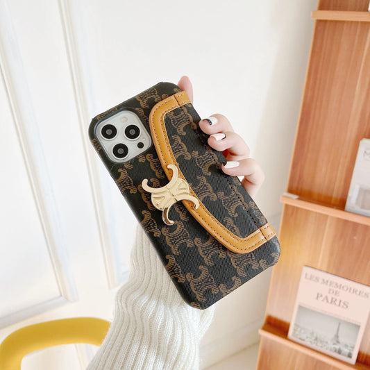 Metal button card package mobile phone case lbcase