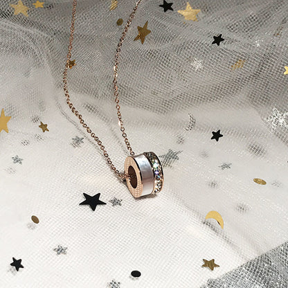 Fading titanium steel waist pendant necklace lbcase
