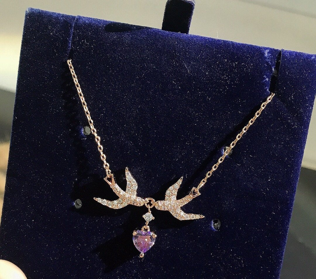 Fashion Lady Amethyst Necklace lbcase