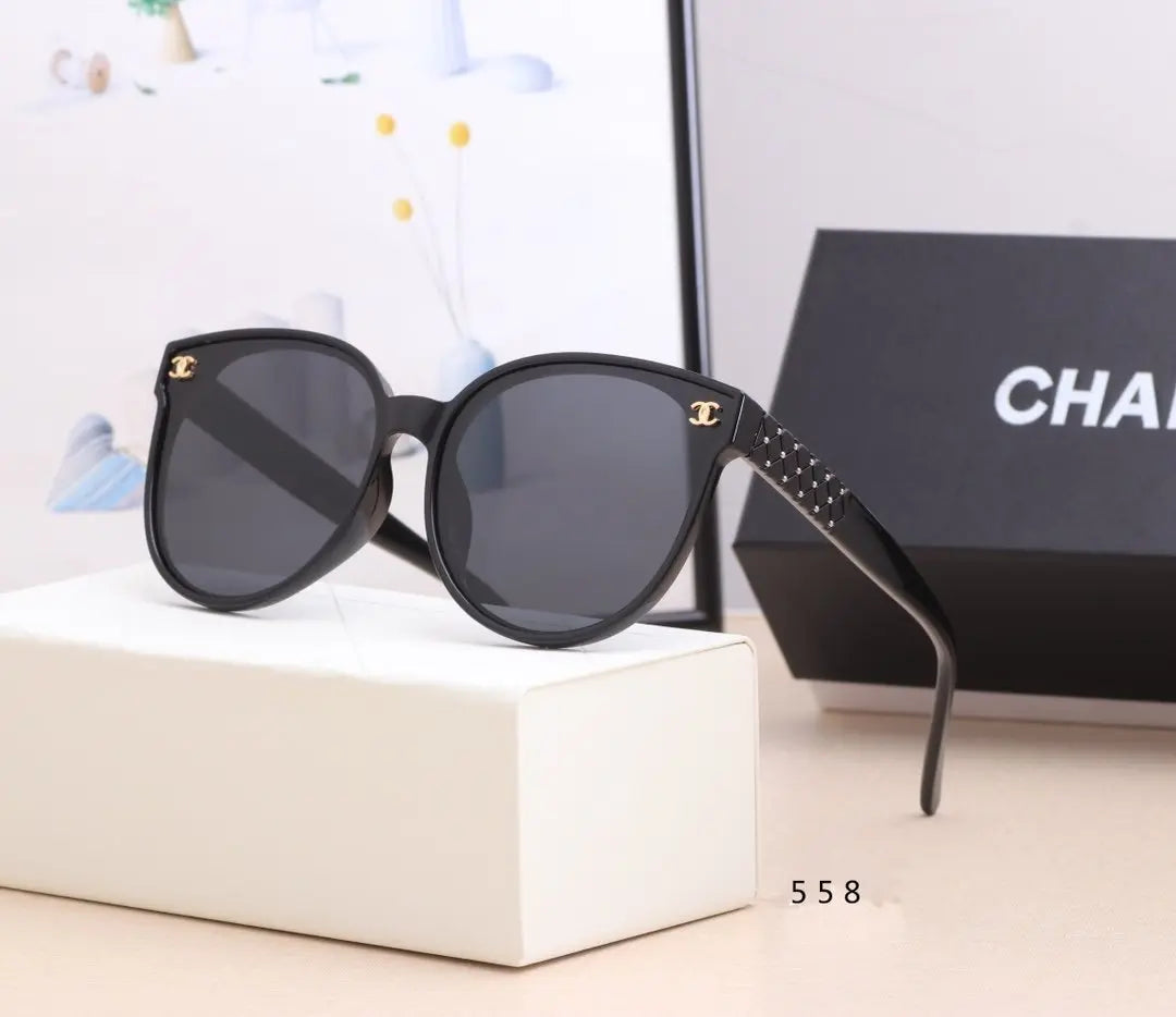 5 COLORS PURPLE LENS CAT EYES SUNGLASSES lbcase