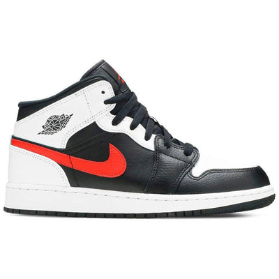 Nike Jordan 1 Mid Black Chile Red White GS