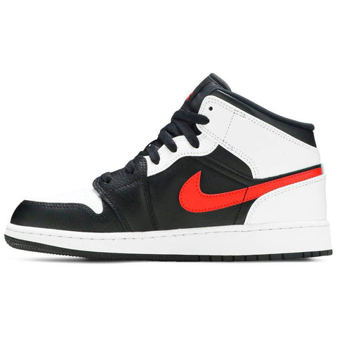 Nike Jordan 1 Mid Black Chile Red White GS