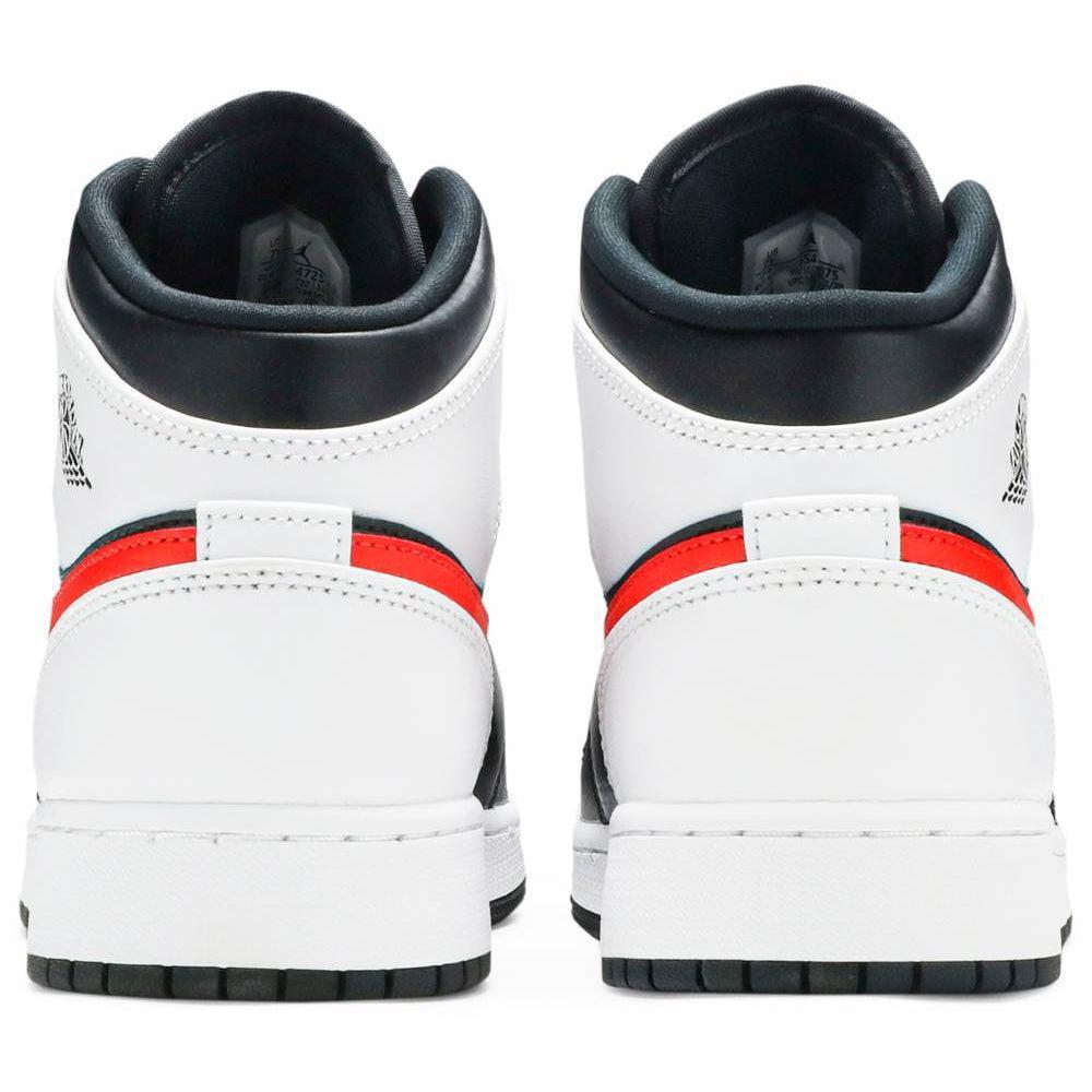 Nike Jordan 1 Mid Black Chile Red White GS