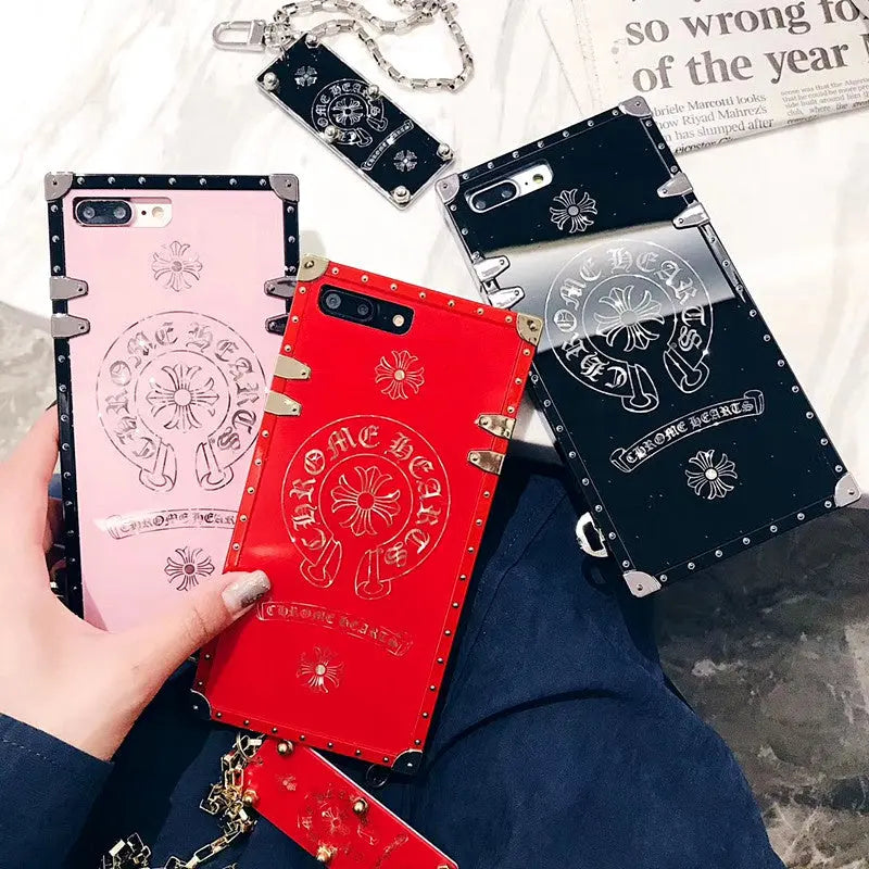 Wrist chain square phone case lbcase
