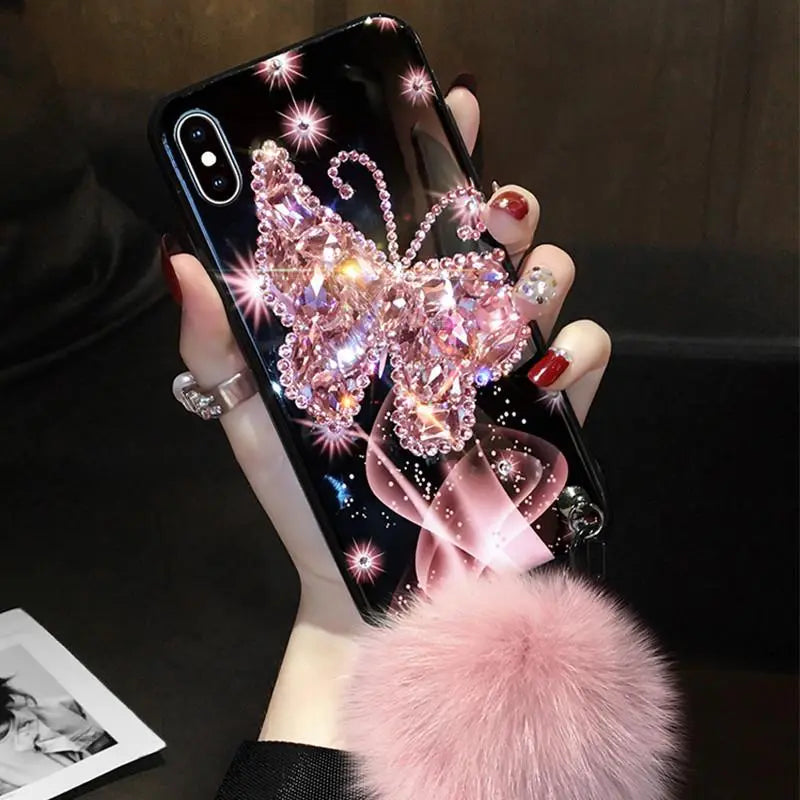 Butterfly Diamond Ball Pendant Case lbcase
