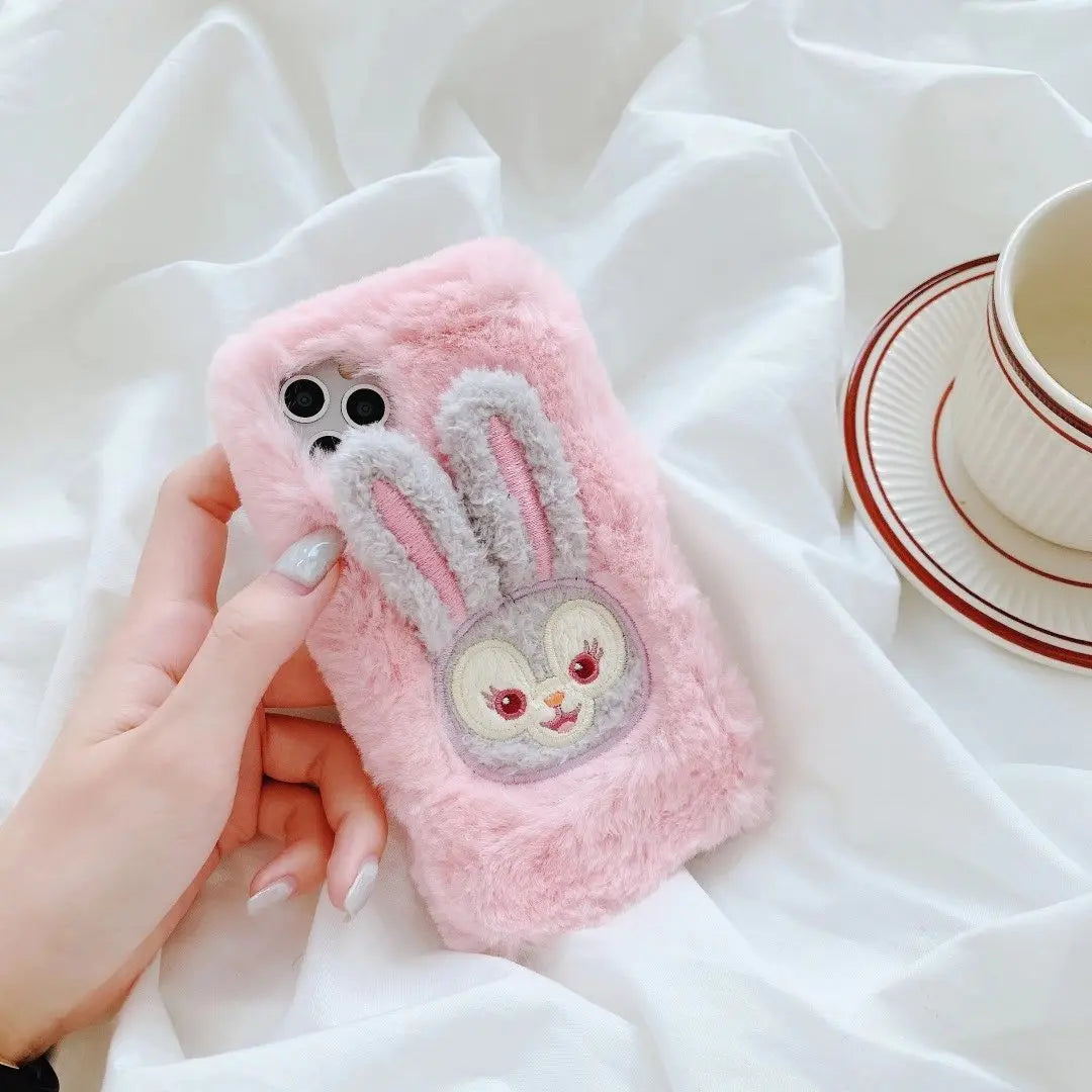 Plush rabbit phone case lbcase