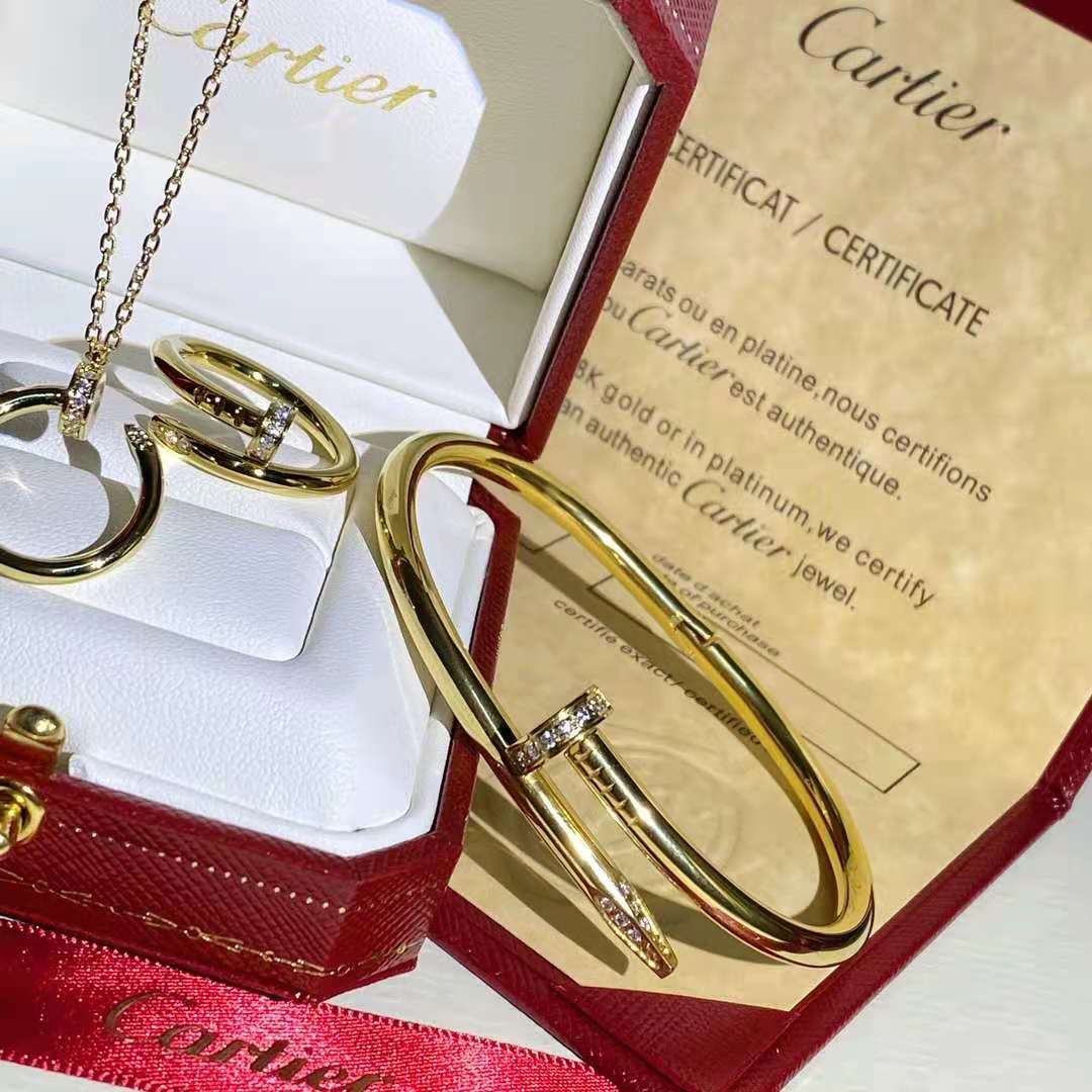 18K Women's Set Bracelet Ring Necklace Three-piece Set lbcase