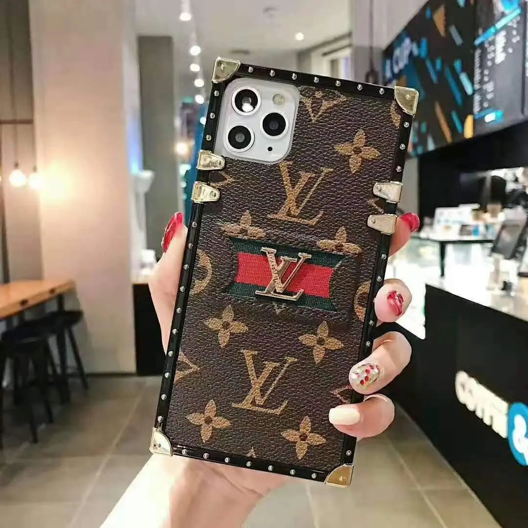 Leather stitching lanyard phone case for samsung lbcase