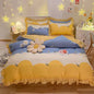 Fashion princess style Skin-friendly cotton four-piece Bed skirt lbcase